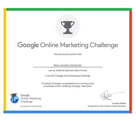 Prix du Google Online Marketing Challenge