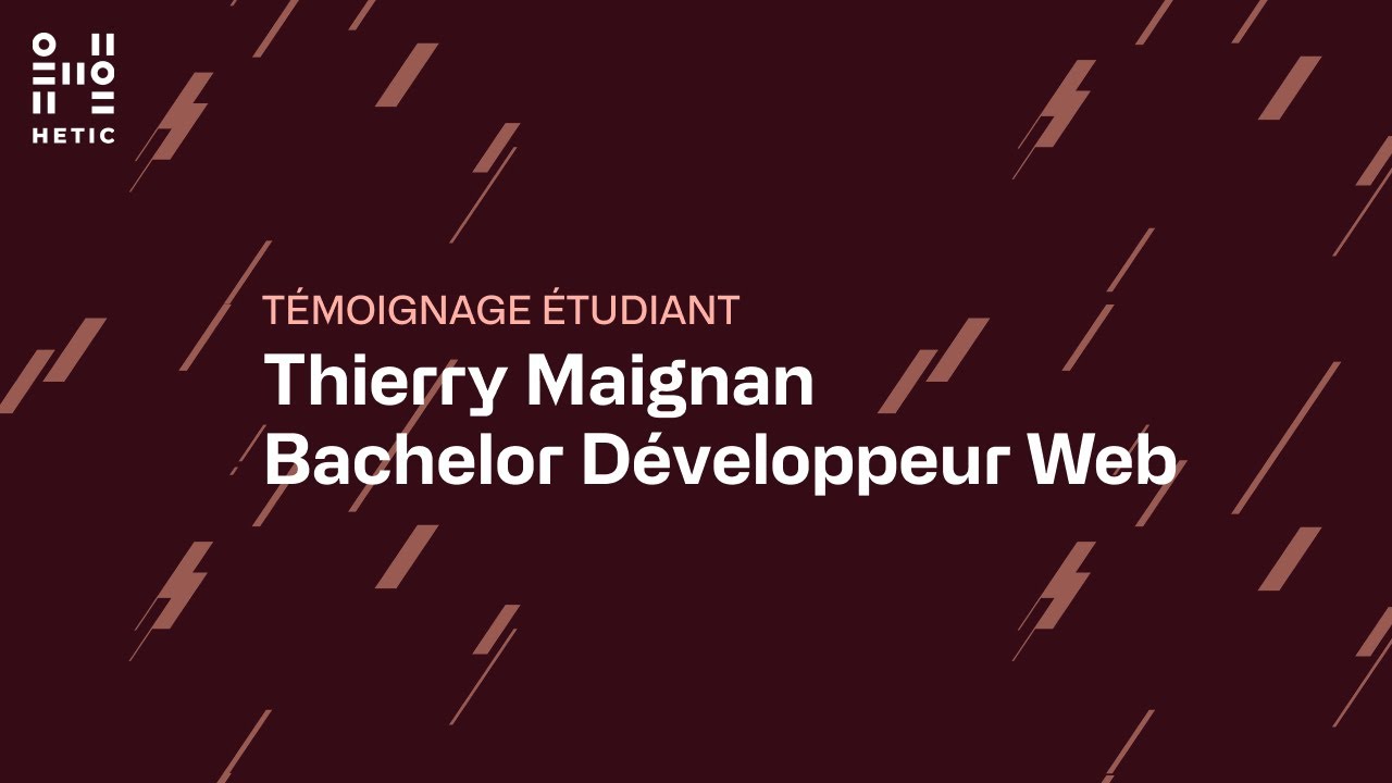 Preview image for the gge video "|TEMOIGNAGE] THIERRY MAIGNAN - BACHELOR DEVELOPPEUR WEB".