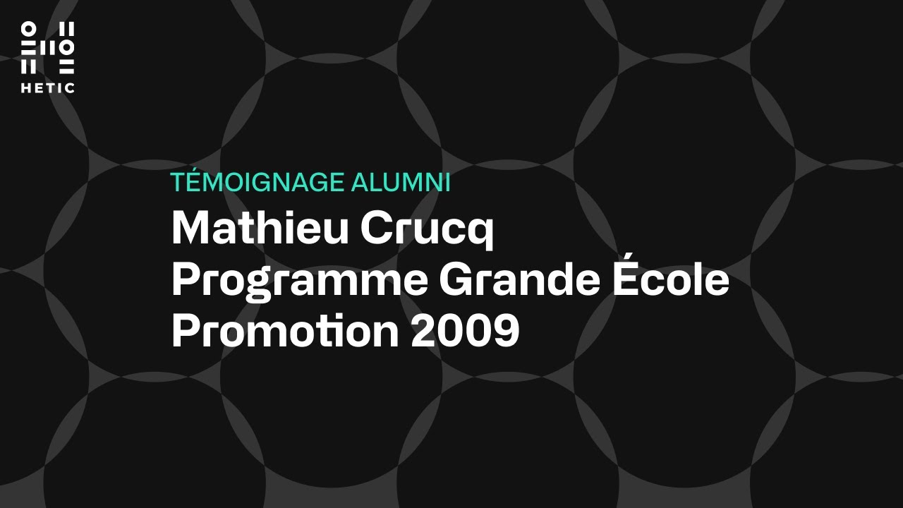 Preview image for the gge video "[ALUMNI] MATHIEU CRUCQ - PROGRAMME GRANDE ECOLE P 2009".